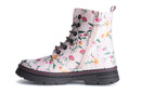 Pablosky Kids Pink Flower Leather Ankle Girls Boot - 434075