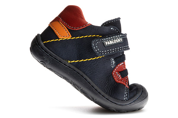 Pablosky Kids Navy Leather StepEasy Boot - 032320