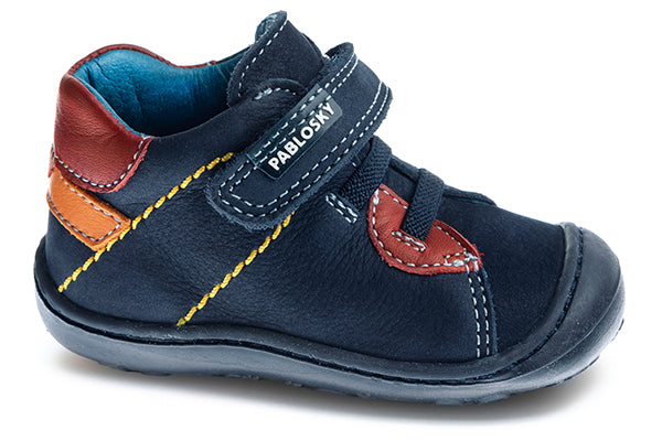 Pablosky Kids Navy Leather StepEasy Boot - 032320