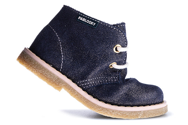 Pablosky Kids Navy Glitz StepEasy Boot - 034322