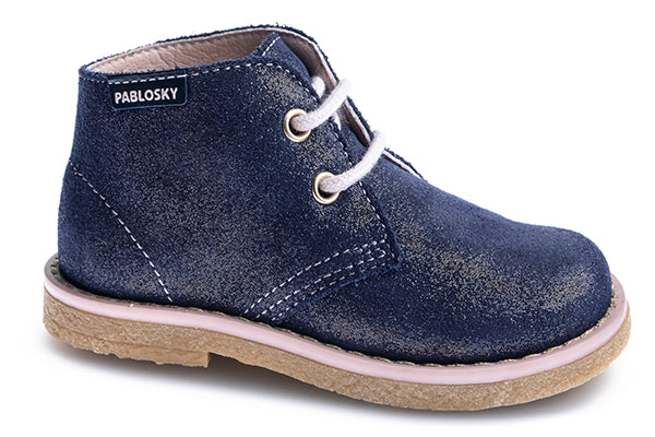 Pablosky Kids Navy Glitz StepEasy Boot - 034322