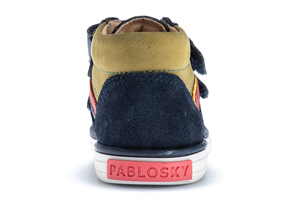 Pablosky Kids Navy Leather StepEasy Shoe - 035220