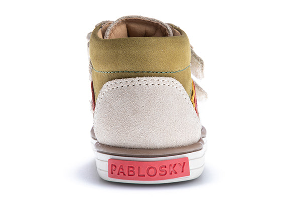 Pablosky Kids Beige Leather StepEasy Boot - 035233