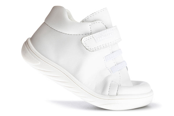 Pablosky Kids White Leather StepEasy Sneaker - 035805