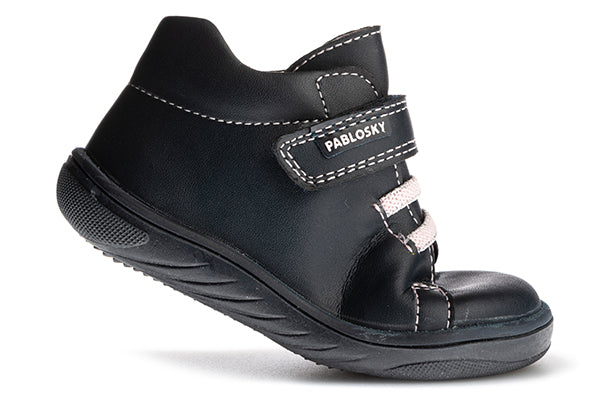 Pablosky Kids Navy Leather Boot - 035827