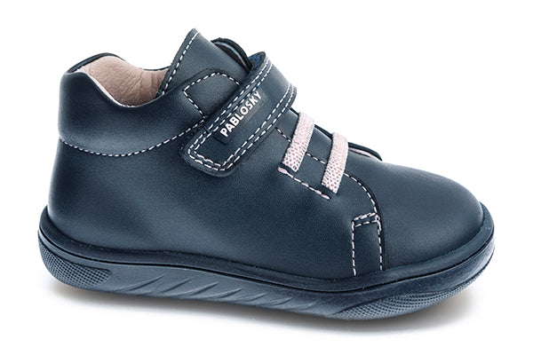 Pablosky Kids Navy Leather Boot - 035827