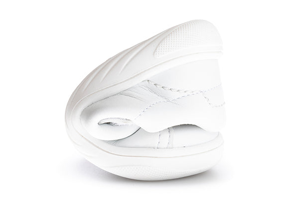 Pablosky Kids White Leather Velcro Sneaker - 035905