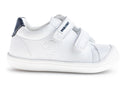 Pablosky Kids White Leather Velcro Sneakers - 043602