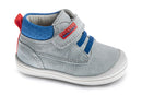 Pablosky Kids Grey Leather Velcro Shoe - 044157