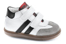 Pablosky Kids White Leather Velco Boys Sneakers - 047105