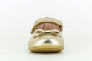 Pablosky Kids Champagne Gold Leather MJ Bow Shoe - 094280