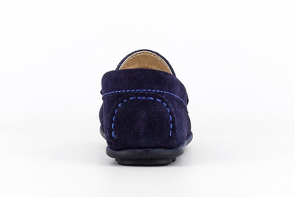 Pablosky Kids Navy Suede Leather Boys Loafers Shoe - 125927