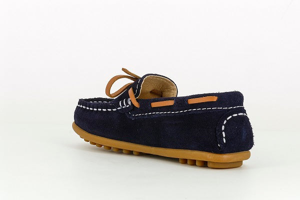 Pablosky Kids Navy Suede Leather Boys Loafers Shoe - 126127