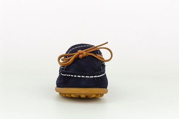 Pablosky Kids Navy Suede Leather Boys Loafers Shoe - 126127