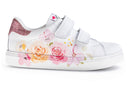 Pablosky Kids White Leather Flower Sneakers - 201808