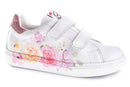 Pablosky Kids White Leather Flower Sneakers - 201808