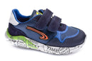 Pablosky Aegean Navy Mesh Leather Boys Sneakers - 204626
