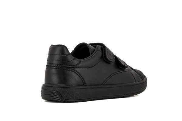 Pablosky Kids Black Leather Double Velcro Boys School Shoe - 288715