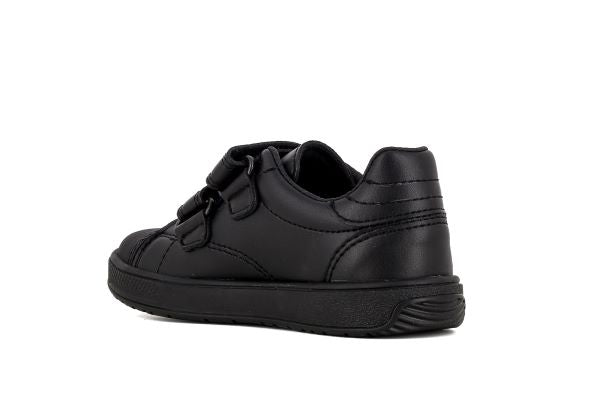 Pablosky Kids Black Leather Double Velcro Boys School Shoe - 288715