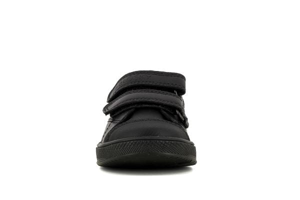 Pablosky Kids Black Leather Double Velcro Boys School Shoe - 288715