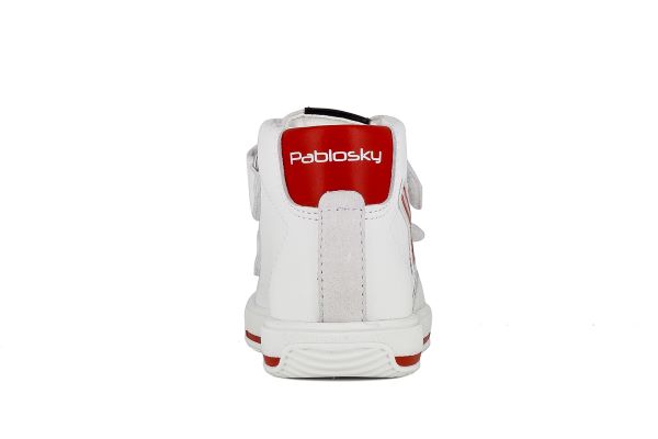 Pablosky Kids White Boys Ankle Sneaker - 289106