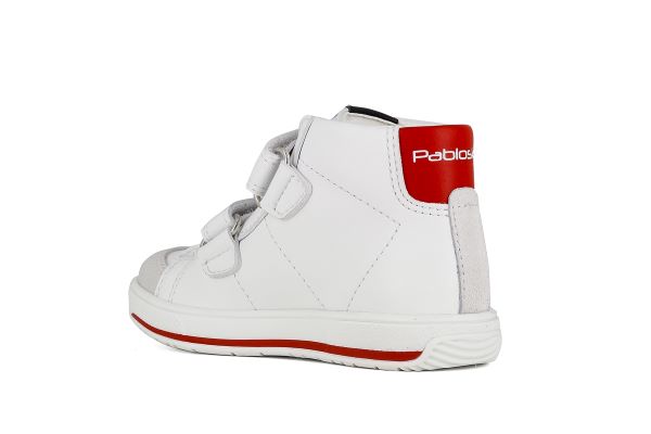 Pablosky Kids White Boys Ankle Sneaker - 289106