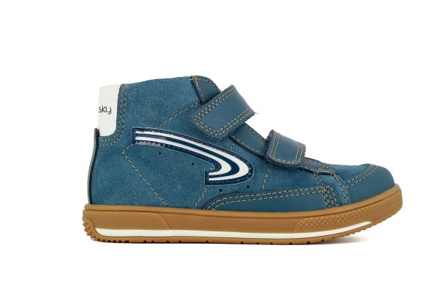 Pablosky Kids Blue Suede Boys Sneaker - 289202