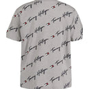 Tommy Hilfiger Boy's Short Sleeve All Over Print Tee Shirt - Grey
