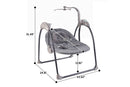 3-Speed Compact Portable Electric Baby Swing with bluetooth and Toy, Rocking Chair with Mosquito Net