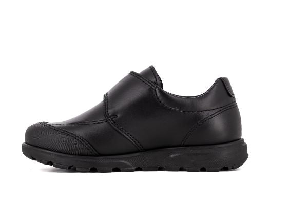 Pablosky Kids Black Leather Velcro Boys School Shoe - 334510