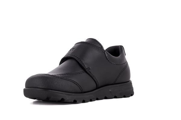 Pablosky Kids Black Leather Velcro Boys School Shoe - 334510