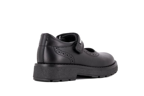 Pablosky Kids Black Leather Wedge Mary Jane Shoe - 345110