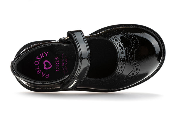 Pablosky Kids Black Patent Leather Mary jane Shoe - 347619