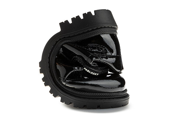 Pablosky Kids Black Patent Leather Mary jane Shoe - 347619