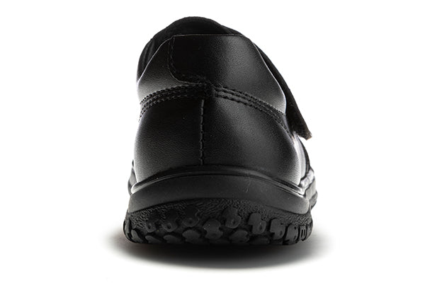 Pablosky Kids Black Leather Velcro Boys School Shoe - 352515