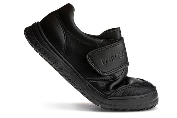 Pablosky Kids Black Leather Velcro Boys School Shoe - 352515