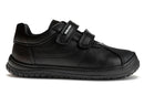 Pablosky Kids Black Leather Double Velcro Boys School Shoe - 352815