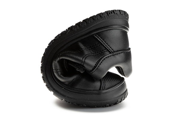 Pablosky Kids Black Leather Double Velcro Boys School Shoe - 352815