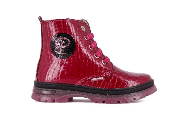 Pablosky Kids Misir Magenta Leather Girls Boot - 404177