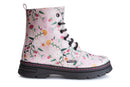 Pablosky Kids Pink Flower Leather Ankle Girls Boot - 434075