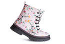 Pablosky Kids Pink Flower Leather Ankle Girls Boot - 434075