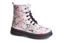 Pablosky Kids Pink Flower Leather Ankle Girls Boot - 434075