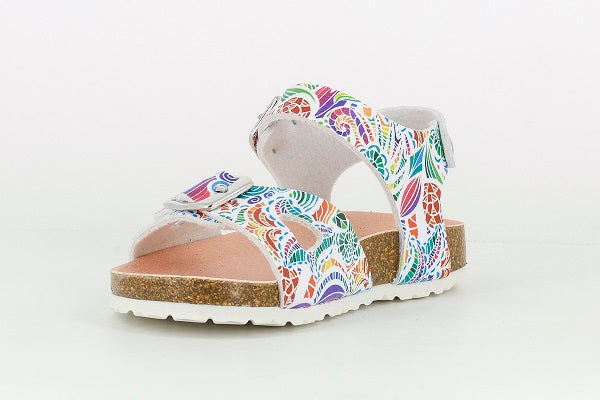 Pablosky White Flower Open Toe Sandal - 483300