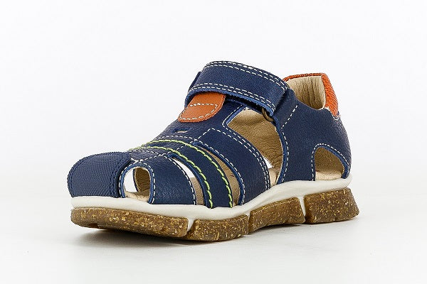 Pablosky Kids Blue Leather Boys Sandal -500625