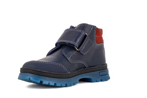 Pablosky Kids Navy Leather Boys Boot - 502923