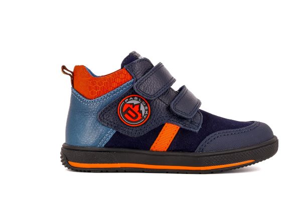 Pablosky Kids Leather Navy Ankle Boy Shoe - 503523