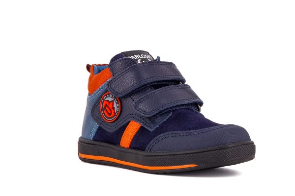 Pablosky Kids Leather Navy Ankle Boy Shoe - 503523