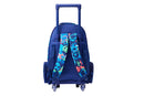 Smiggle Football Rolling Backpack with Light-up Wheels - Blue