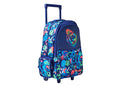 Smiggle Football Rolling Backpack with Light-up Wheels - Blue