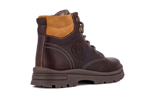 Pablosky Kids Brown Leather Boys Boot - 724193